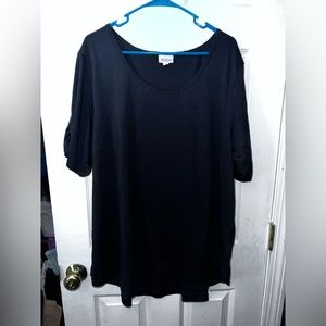 LuLaRoe Solid Black Short Sleeve Classic Tee Size 3X